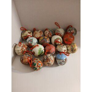 Lot Of 18 Plastic Christmas Holiday Ornaments  F2